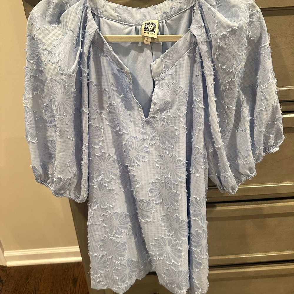 Light Blue Floral Women Top